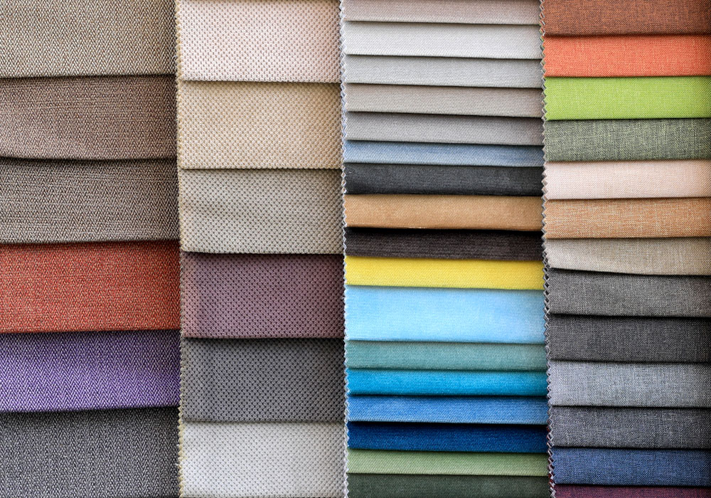 Colorful fabric swatches