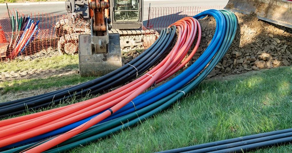 wire cable in-ground install