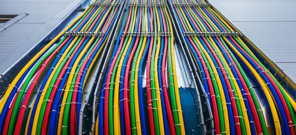 Colorful cable wires